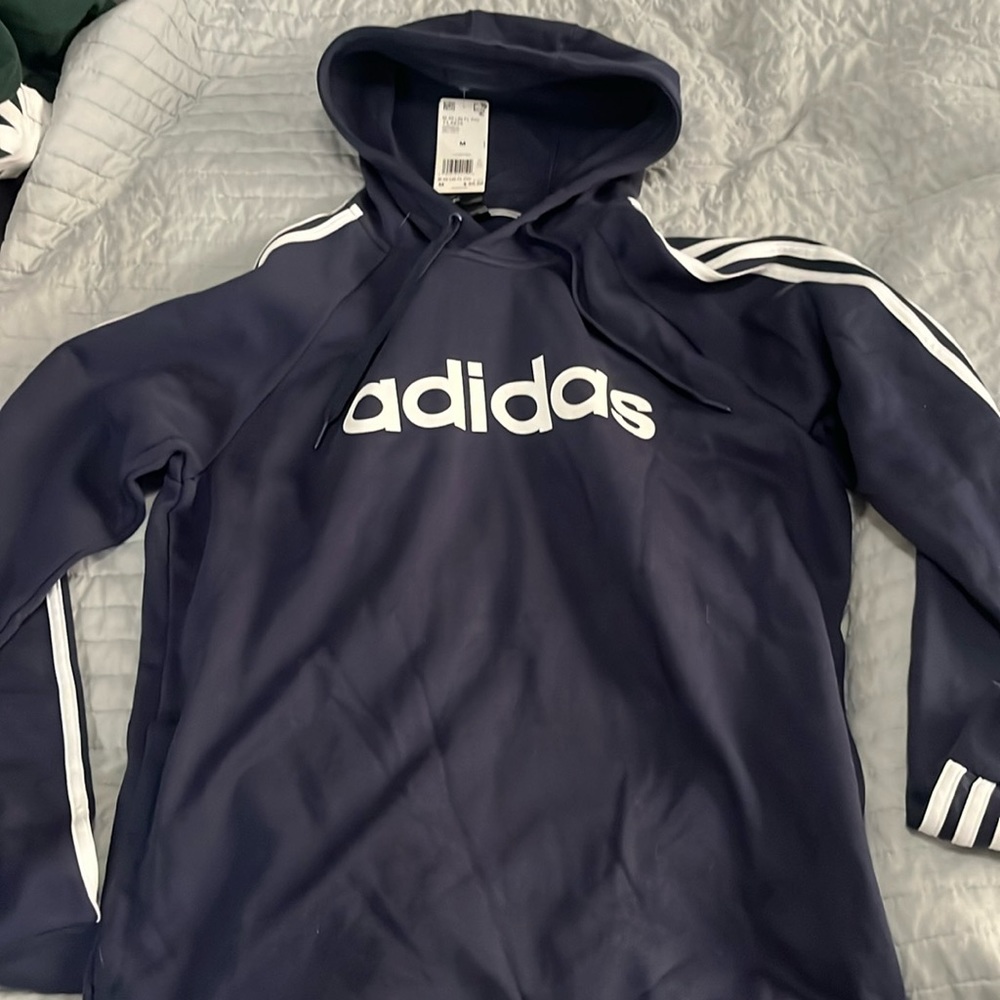 Navy blue adidas hoodie